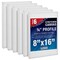 8 x 16 inch Stretched Canvas 12-Ounce Triple Primed, 6-Pack - Professional Artist Quality White Blank 3/4" Profile, 100% Cotton, Heavy-Weight Gesso